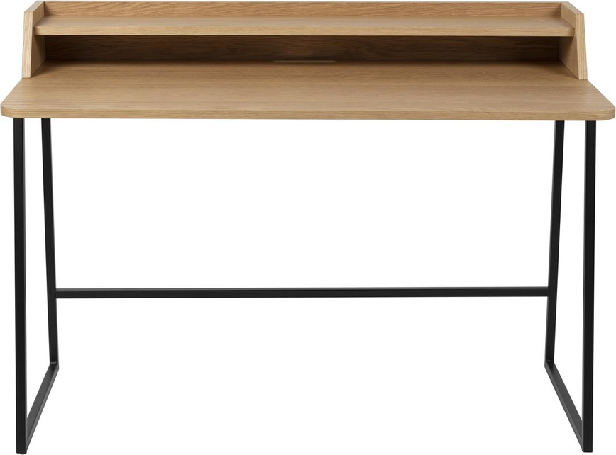 Bordlampe Studio White Giorgio nougat egetræsfiner sort metalbase H88 cm bordplade 120ÉÂ60 cm