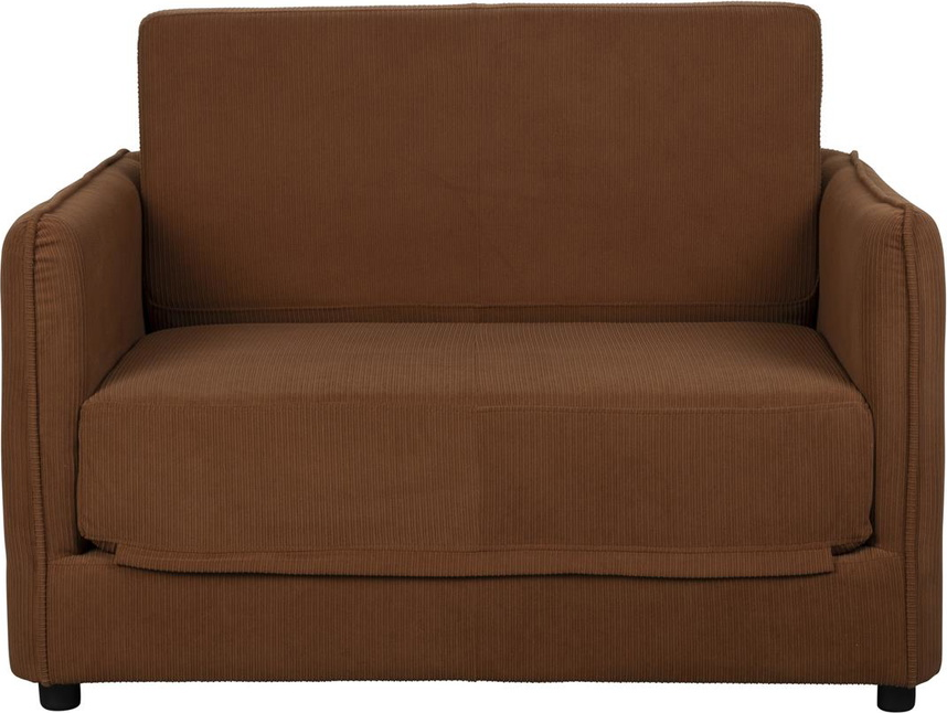 Sofabed, Sovesofa, Mørkebrun, Polyester (L: 89 x H: 78 x B: 110 cm.)