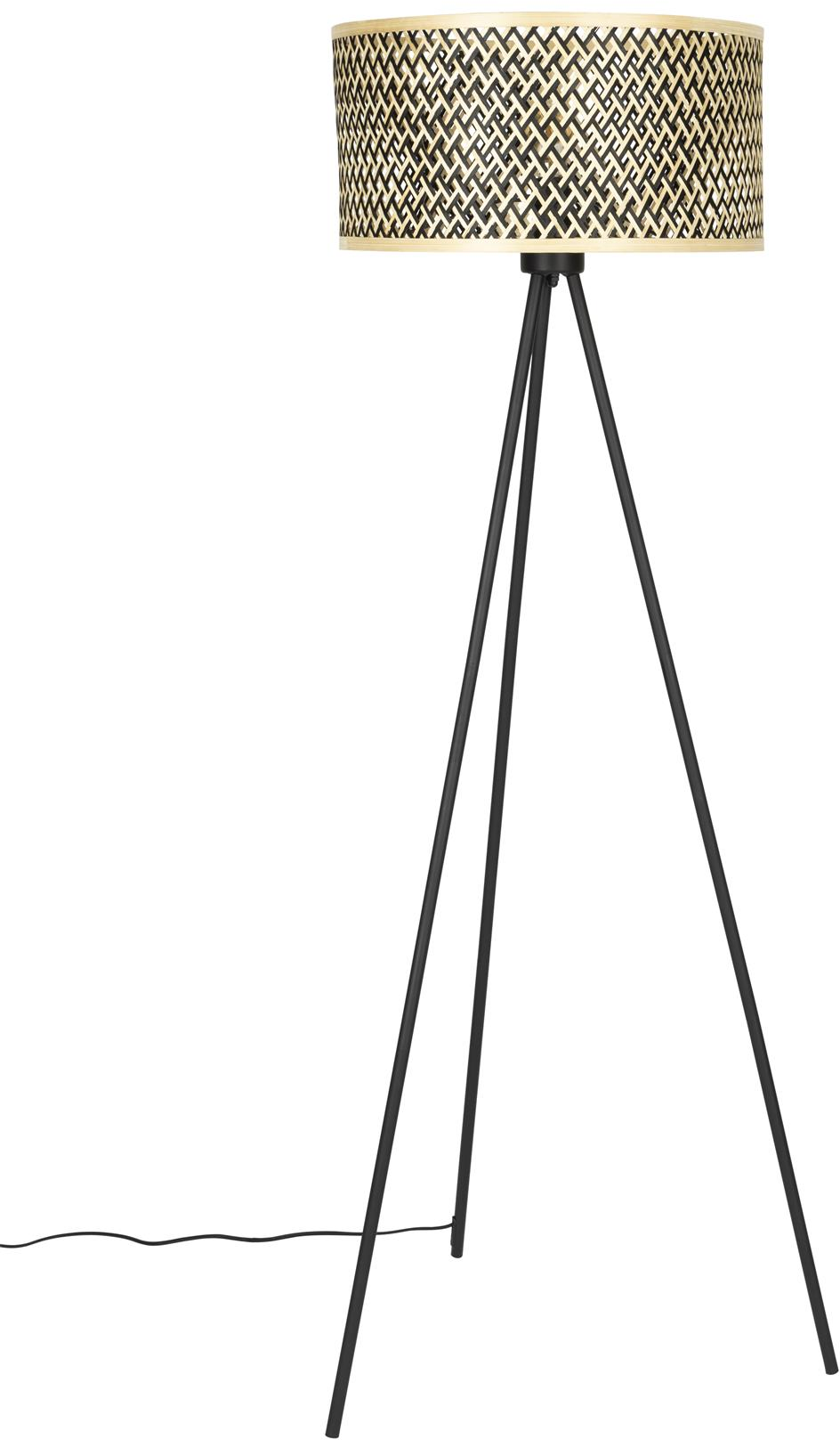 Gulvlampe Studio White Isla i beige bambustræ  –  É60 x H146 cm