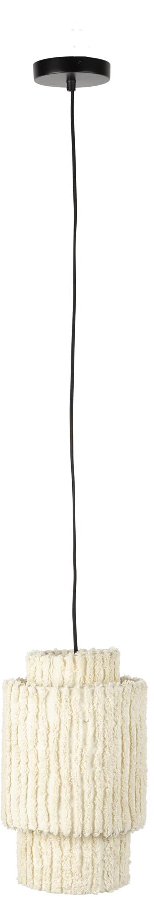 Pendellampe Studio White Arjun perlemor bomuld loftlampe É20 x H38 cm dæmpbar