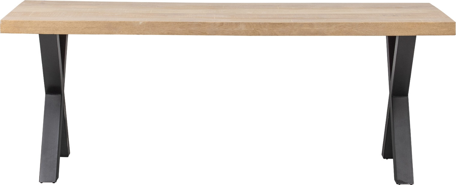Tablo A, Alkmaar leg, Plankebord, mangotræ/metal, natur, 75x180x90 cm