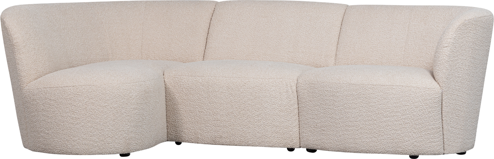 Coco, 3-personers sofa venstevendt, creme, H70x138x230 cm