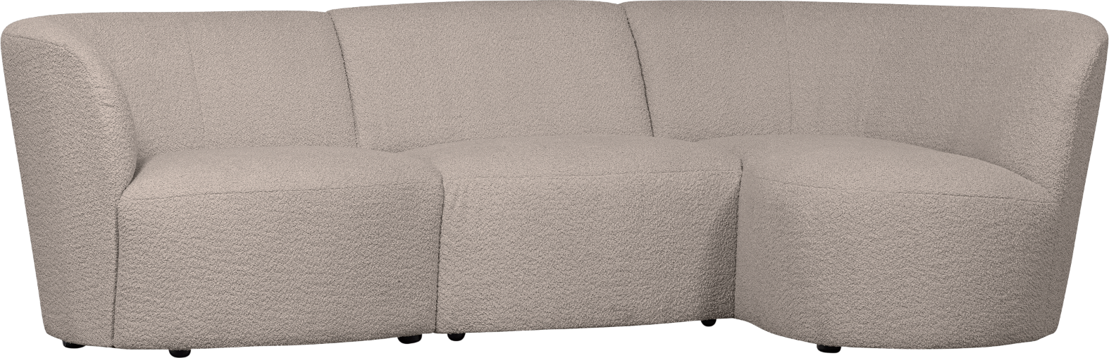 Coco, 3-personers sofa højrevendt, sand, H70x138x230 cm