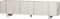 Basu, TV-bord, grå, H53x46x200 cm, fyrretræ
