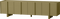 Basu, TV-bord, grøn, H53x46x200 cm, fyrretræ