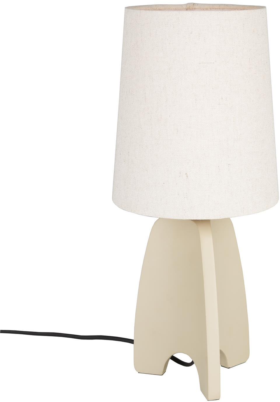 Bordlampe Zuiver Saba Asymmetrisk Perlemor Med Betonbase Og Linned Skærm Ø20 X H45 Cm