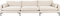 Summer, 4-personers sofa, Perlemor, Stof (L: 101 x H: 82 x B: 335 cm.)