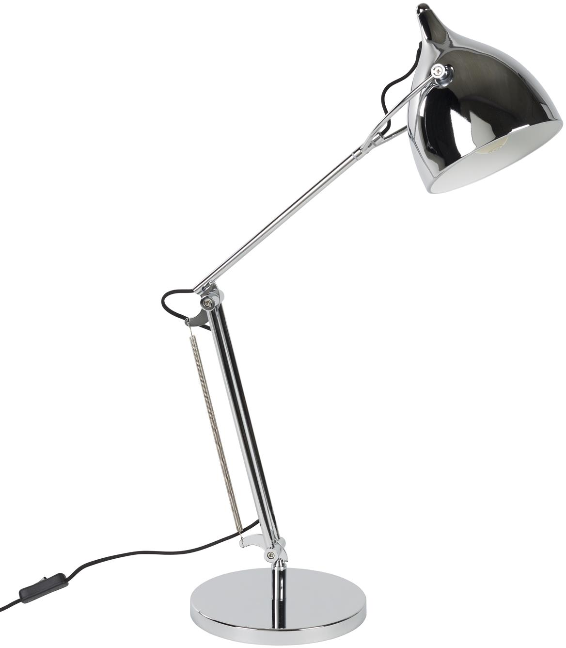 Bordlampe Zuiver Reader læse- og skrivebordslampe i sølvfarvet jern højdejusterbar vipbar