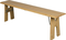 Bench, Udendørs bænk, Mørk sand, Fyrretræ (L: 170 x H: 47 x B: 32 cm.)