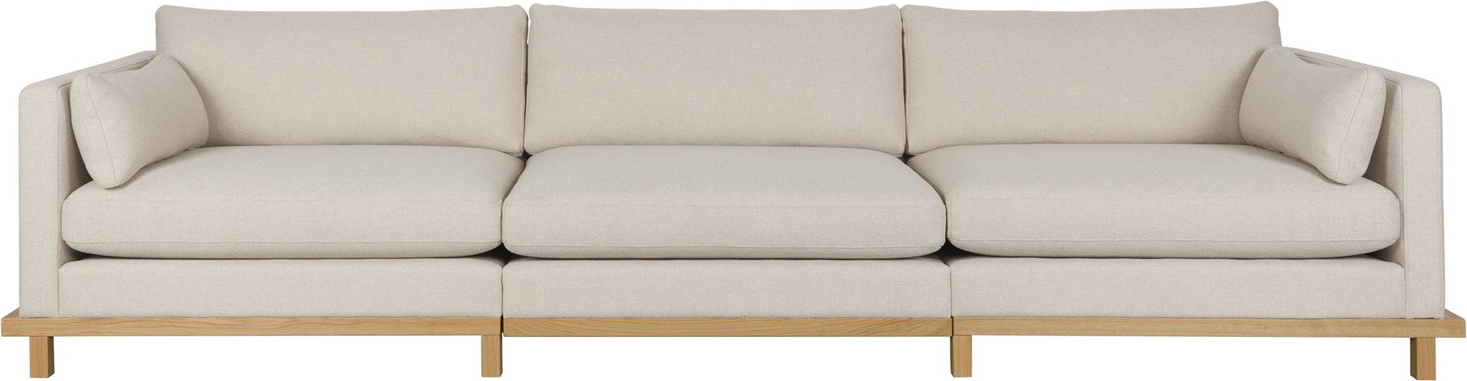 Blossom Personers Sofa Lysgrå Natur Stof : 101 : : 335