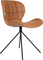 Omg, Spisebordsstol, Rødlig brun, Stof (L: 51 x H: 80 x B: 56 cm.)