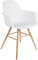 Albert, Spisebordsstol med armlæn, Offwhite, Plast (L: 55 x H: 81,5 x B: 59 cm.)
