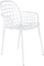 Albert, Spisebordsstol med armlæn, Offwhite, Aluminium (L: 59,5 x H: 82,5 x B: 59,5 cm.)