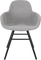 Albert, Spisebordsstol med armlæn, Stengrå, Stof (L: 55 x H: 81,5 x B: 59 cm.)