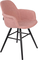 Albert, Spisebordsstol med armlæn, Støvet rosa, Stof (L: 55 x H: 81,5 x B: 59 cm.)