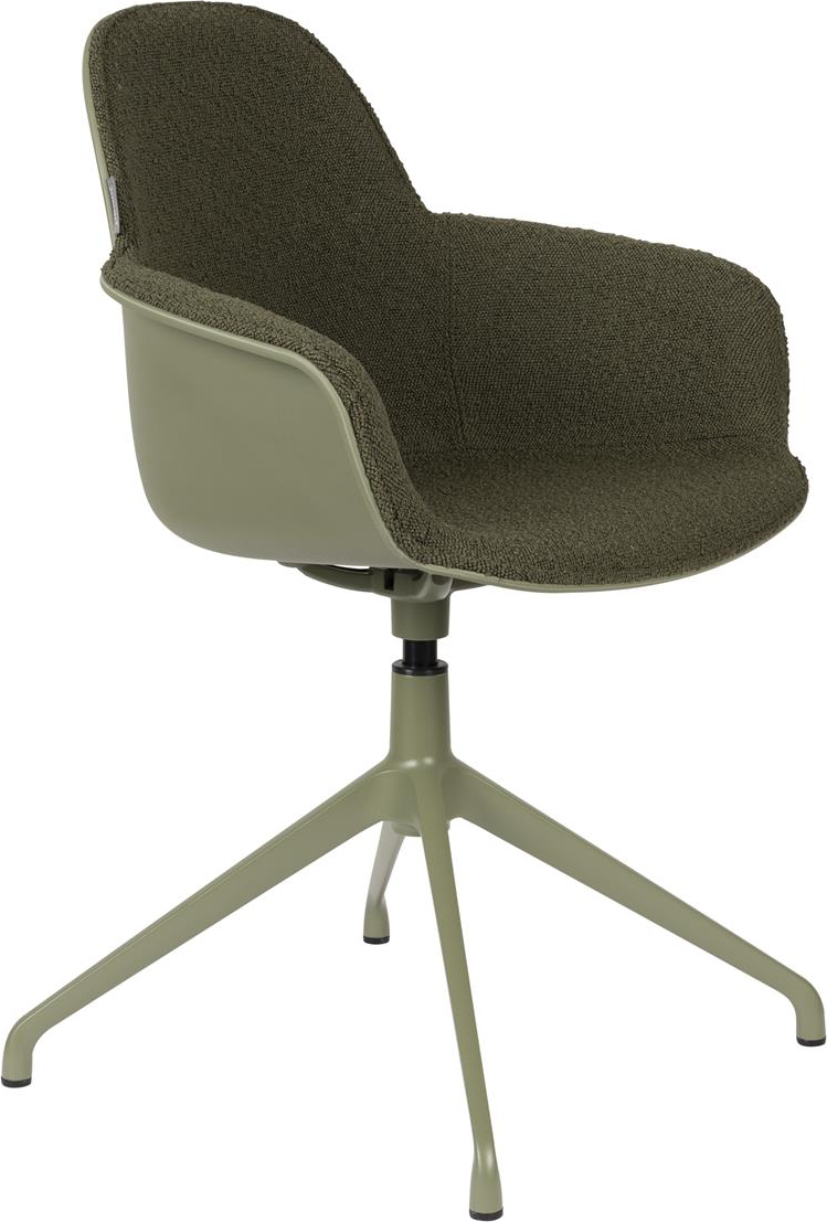 Albert, Spisebordsstol med armlæn, Askegrå, Stof (L: 52 x H: 83,6 x B: 59,2 cm.)