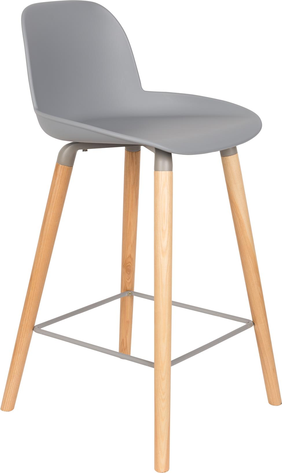 Albert, Barstol, Stenlysgrå, Plast (L: 47,5 x H: 89 x B: 45 cm.)
