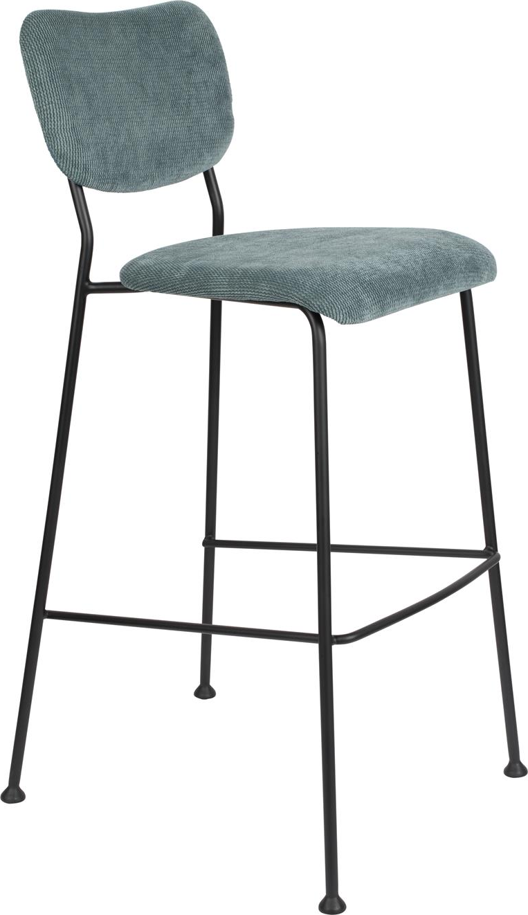 Barstol Zuiver Benson I Mørkegrå Polstret Stof Med Sort Stålstel H102Ãb48Ãd55 5 Cm