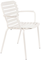 Vondel, Udendørs spisebordsstol med armlæn, Offwhite, Aluminium (L: 58,2 x H: 82,8 x B: 64,7 cm.)