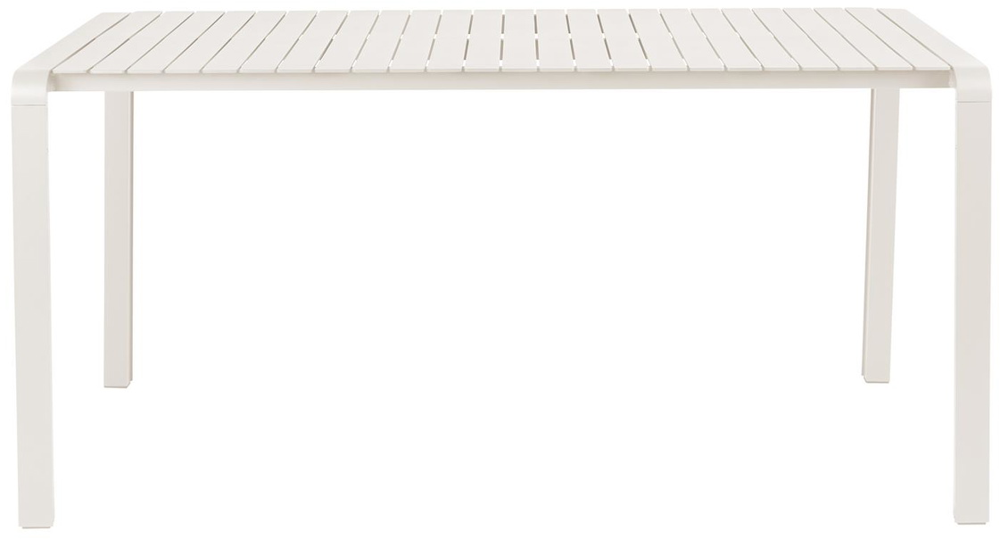 Vondel, Udendørs spisebord, Offwhite, Aluminium (L: 168,5 x H: 75 x B: 87,2 cm.)