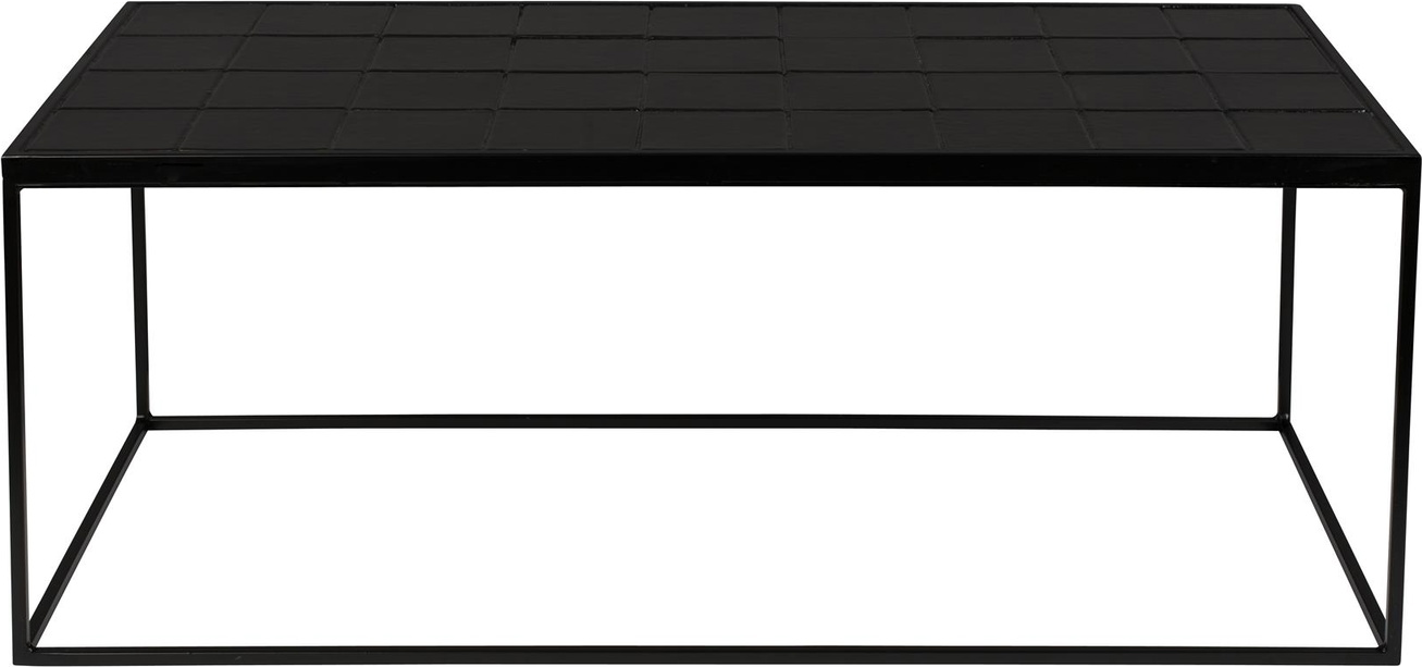 Sofabord Zuiver Glazed Loungebord Antracit Keramisk Bordplade Jernstel 93x42 5x35 5 Cm