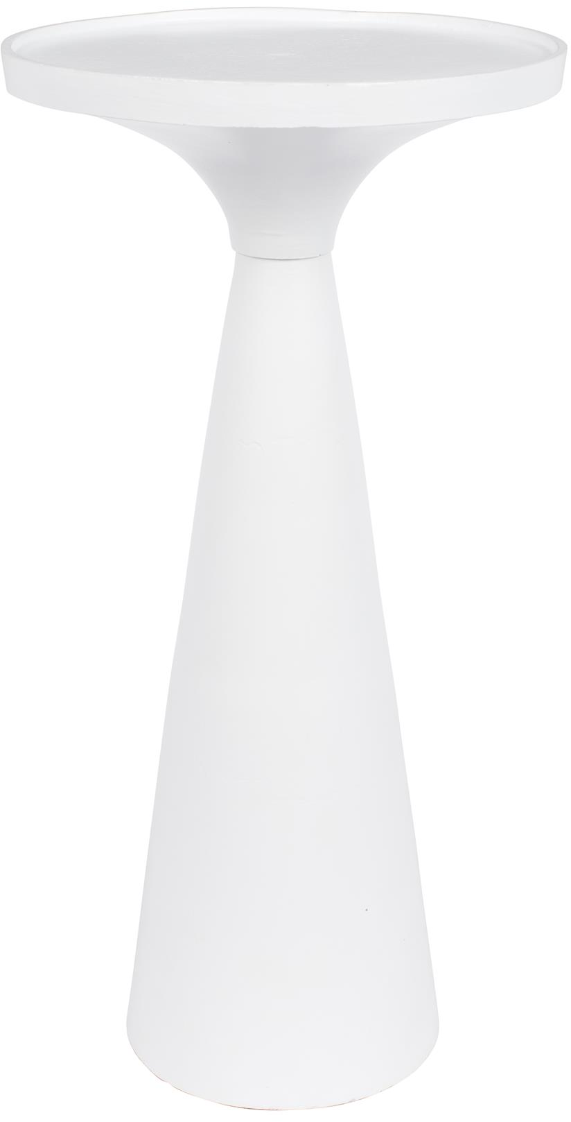 Sidebord Ø28 X H56 Cm Zuiver Floss Offwhite Aluminium
