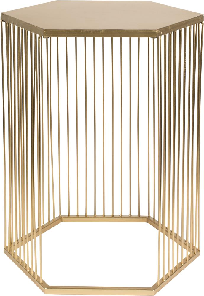 Zuiver Queenbee Sidebord Guld Jern Pentagonformet H50 X B36 X L41 Cm