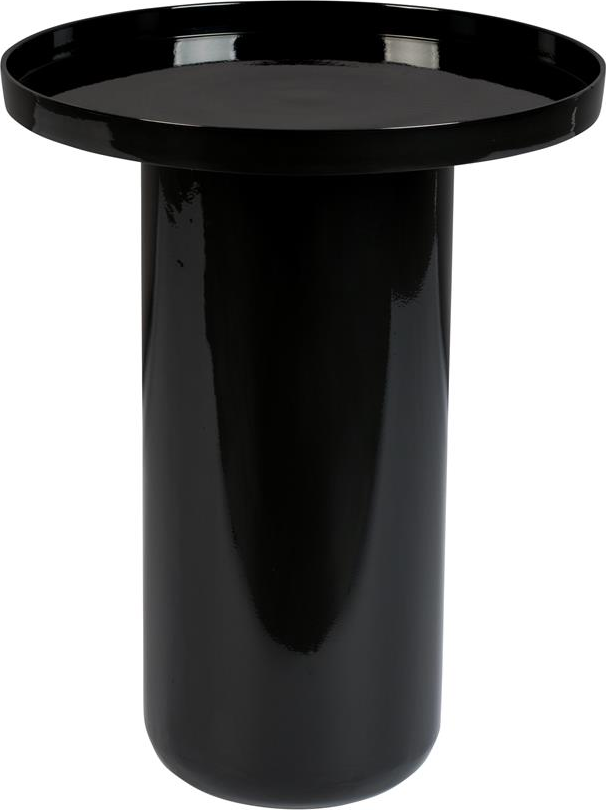 Sidebord Småbord Zuiver Shiny I Kulsort Aluminium Ø40 H51 5 Cm