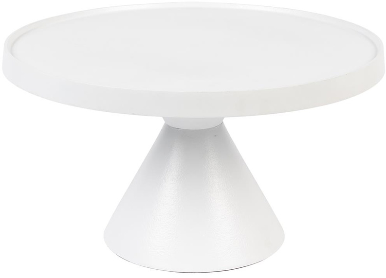 Sofabord Zuiver Floss Loungebord Ø 60 Cm Offwhite Aluminium