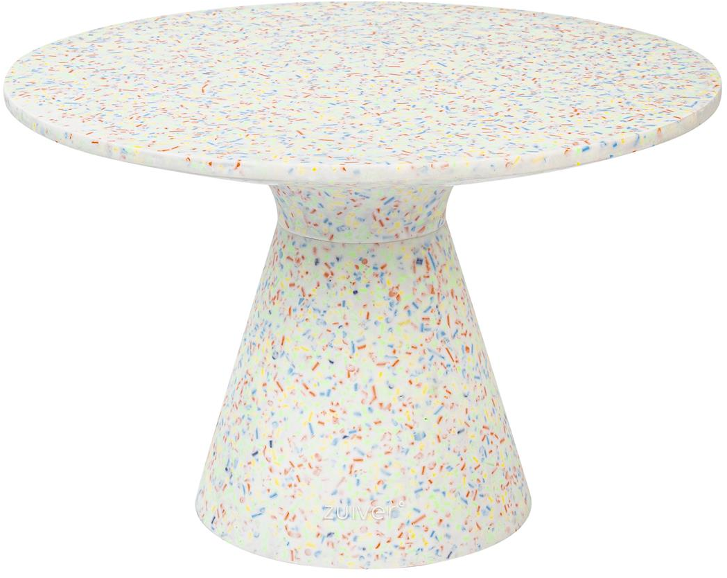 Victoria, Sofabord, Offwhite, Terrazzo (D: 50 x H: 32 cm.)