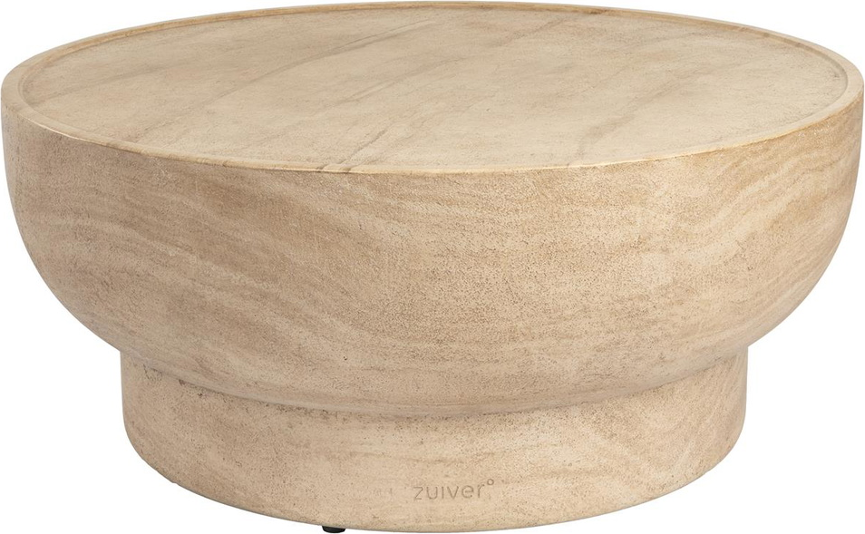 Sofabord Og Kaffebord Zuiver Noble Rund I Stenlysgrå Beton Ø80 H35 Cm