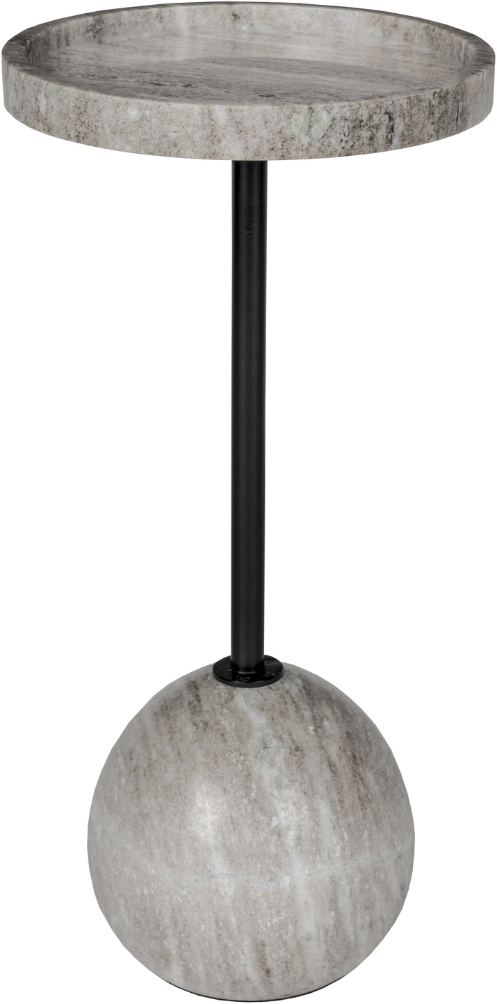 Sidebord Zuiver Cocktail Massivt Stengrå Marmor Ø25 X H52 Cm