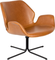 Nikki, Loungestol, Rødlig brun, PU-læder (L: 75 x H: 78 x B: 79 cm.)