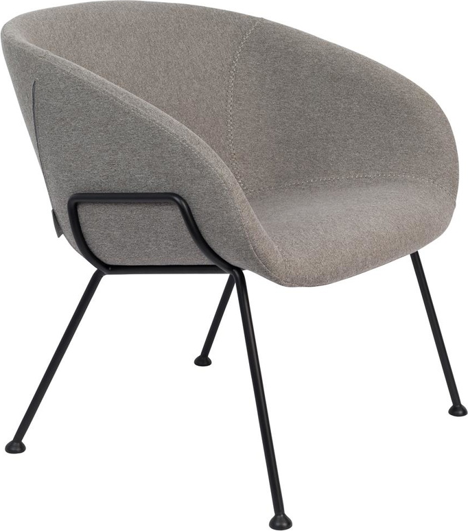 Feston, Loungestol, Grå, Stof (L: 65,5 x H: 72 x B: 70,5 cm.)
