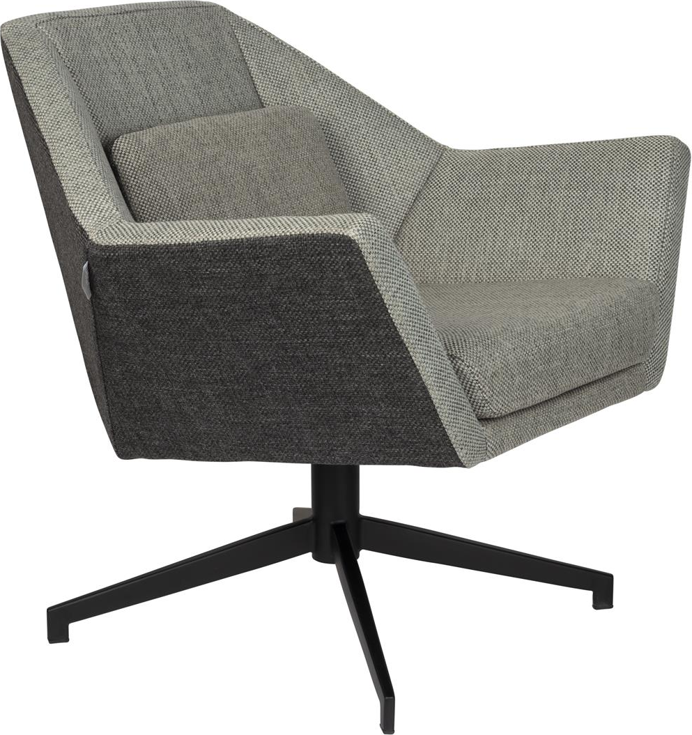 Uncle Jesse, Loungestol, Mørkegrå, Stof (L: 68 x H: 76 x B: 76 cm.)