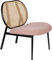 Spike, Loungestol, Stenlysgrå/Pink, Stof (L: 70 x H: 84,1 x B: 78,6 cm.)