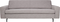 Jean, 2-personers sofa, Stengrå, Stof (L: 90 x H: 80 x B: 204 cm.)