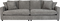 Sense, 3-personers sofa, Grå, Plast (L: 113 x H: 85 x B: 226 cm.)