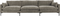 Summer, 4-personers sofa, Kaffefarvet, Stof (L: 101 x H: 82 x B: 335 cm.)