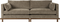 Blossom, 3-personers sofa, Brungrå, Stof (L: 101 x H: 80 x B: 230 cm.)