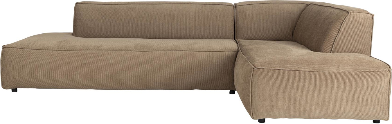 Fat Freddy Hjørnesofa Højrevendt Brungrå Stof : 188 : : 308