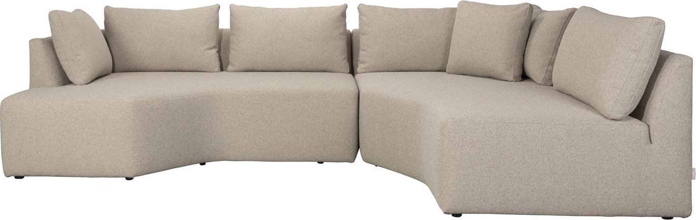 Prosper Sofa Venstrevendt Stenlysgrå Polyester : 126 : : 355
