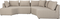 Prosper, U-Sofa, Venstrevendt, Stenlysgrå, Polyester (L: 126 x H: 79 x B: 355 cm.)