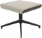Hocker, Skammel, Lysgrå, Stof (L: 44 x H: 43 x B: 50 cm.)