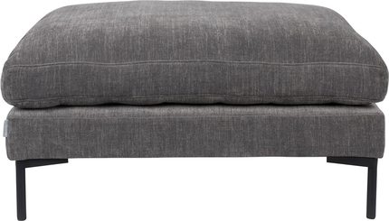 Hocker, Skammel, Mørkegrå, Stof (L: 80 x H: 53 x B: 102 cm.)