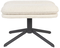 Hocker, Skammel, Askegrå, Stof (L: 47 x H: 44,5 x B: 60 cm.)