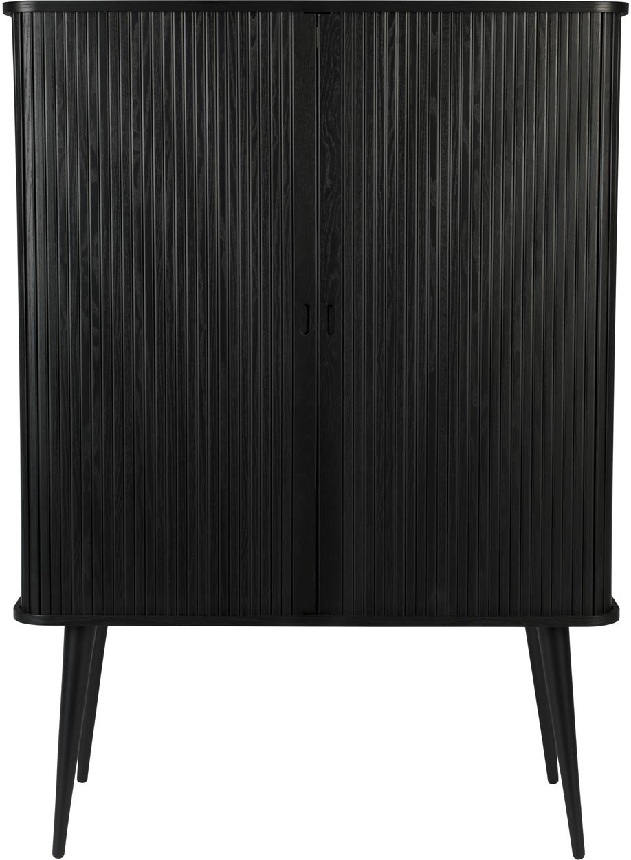 Barbier, Højskab, Antracit, Egetræsfiner (L: 45 x H: 140 x B: 100 cm.)