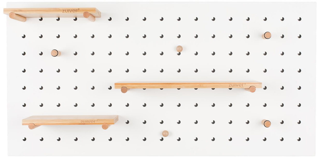 Pegboard, Opslagstavle, Offwhite, Bambustræ (L: 2 x H: 45 x B: 90 cm.)