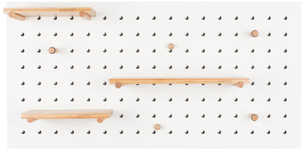 Pegboard, Opslagstavle, Offwhite, Bambustræ (L: 2 x H: 45 x B: 90 cm.)