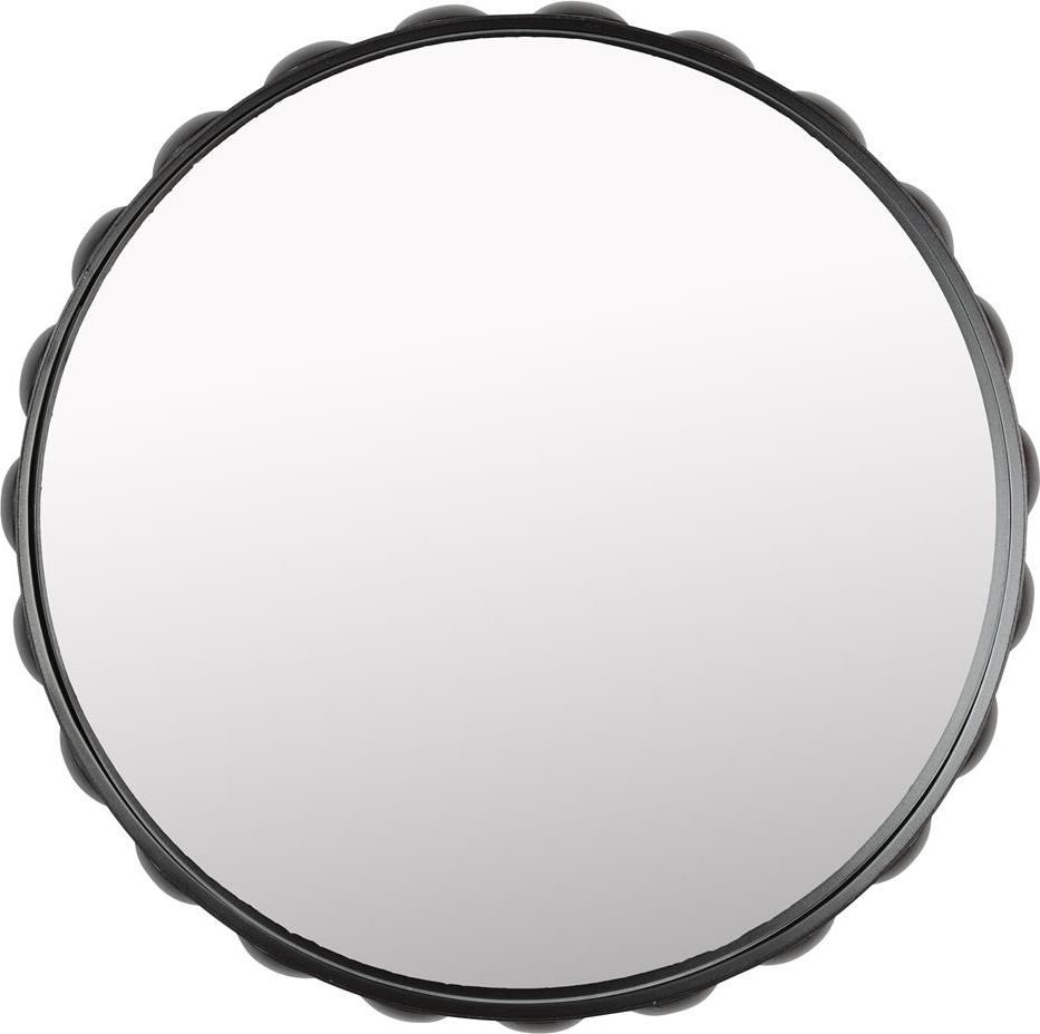 Bubbles, Spejl, Sort, Jern (D: 50 x H: 6 cm.)